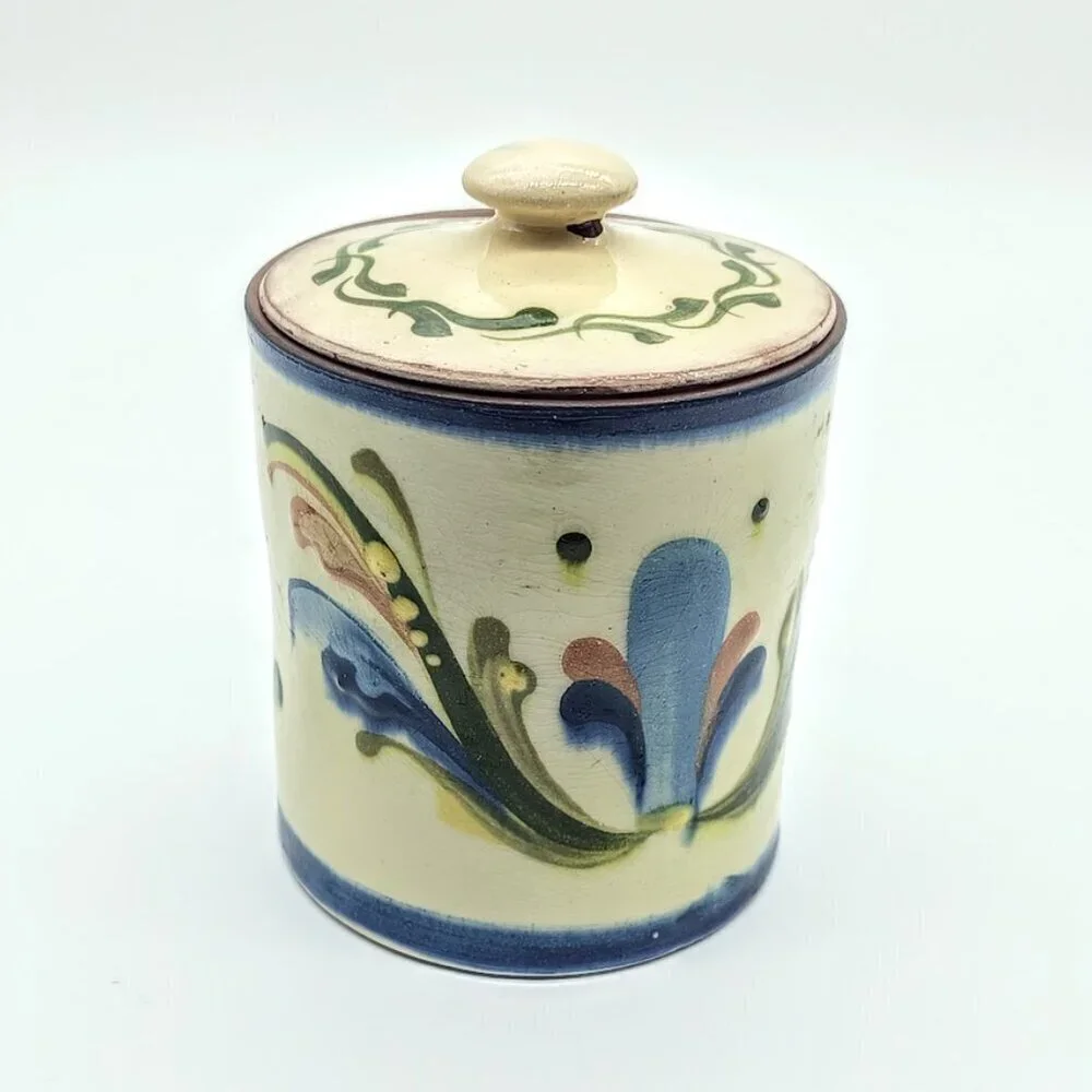 Vintage Aller Vale Devon England Pottery Covered Jam Jar